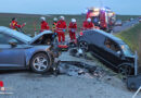 Oö: Vier teils Schwerverletzte nach Frontalzusammenstoß zweier Autos in Buchkirchen