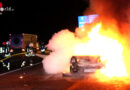 Nö: Nächtlicher Fahrzeugbrand auf der A 2 bei Wiener Neudorf