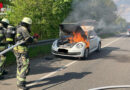 D: Brennender Pkw auf der B 473 bei Bocholt