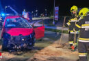 Stmk: Pkw-Unfall im Kreisverkehr in Mitterdorf in St. Barbara