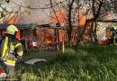 Stmk: Wirtschaftsgebäude-Großbrand in Egelsdorf-Berg in Sinabelkirchen → ein Dutzend Wehren eingesetzt