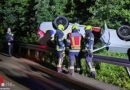 D: Pkw-Überschlag über die Leitplanke auf der A 61 bei Bergheim