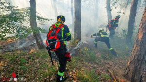 N: Waldbrand durch Lagerfeuer in Mdling ? Feuerwehren und Hubschrauber im Einsatz