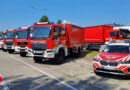 Hilfskonvoi der bayerischen Feuerwehren für die Ukraine bringt 20 t Feuerwehrausrüstung und acht Fahrzeuge nach Krakau