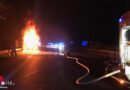 D: Vollbrand einer Sattelzugmaschine auf der A 2 bei Bottrop