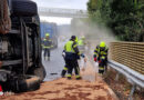 Ktn: Schwerer Lkw-Unfall auf der Südautobahn bei Villach, massiver Dieselaustritt