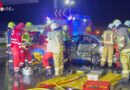 Nö: Personenrettung im Regen nach Kollision eines Pkw mit einem Lastwagen auf A 1 bei Amstetten
