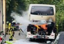 D: Motorbrand an Reisebus in Essen