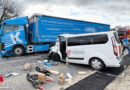 D: Kollision von Kleinbus mit Lkw auf B 33 bei Oberteuringen → Lenker (77) eingeklemmt und im Krankenhaus verstorben