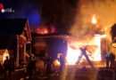 Nö: Vollbrand einer Maschinenhalle eines landwirtschaftlichen Betriebes in Ofenbach in Lanzenkirchen