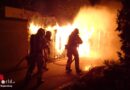 Bayern: Vollbrand eines Gartenhauses in Regensburg