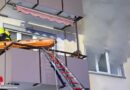 D: Frau bei Kellerbrand in Frankfurt über Korbtrage und Leiter abgeseilt