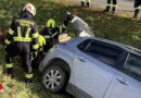 Bgld: Autobergung auf der B 58 in Tauka bei Minihof-Liebau