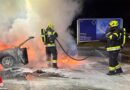 Stmk: Vollbrand eines Pkw an Tankstelle in Bruck an der Mur