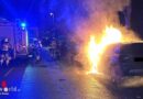 D: Morgendliche Brandserie mit drei Pkw-Bränden und einem Containerbrand beschäftigt die Feuerwehr Essen