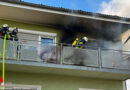 Bgld: Feuer auf Balkon eines Mehrfamilienhauses in Oberwart