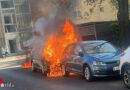 Oö: Fahrzeugbrand in Linz → zwei Autos schwer beschädigt