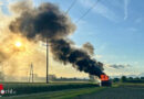 Bgld: Traktor auf Feld in Unterwart in Vollbrand