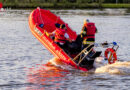Oö: Schiffsführer und „Schmalspur“-Bootsfahrer-Übung bei der Feuerwehr Alkoven auf der Donau