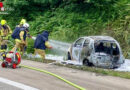 D: Brand eines Elektrofahrzeugs auf der BAB 3 mit schwer verletzter Person