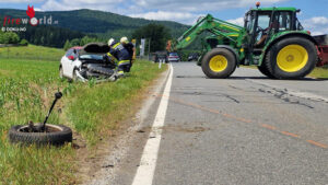 N: Ein Todesopfer bei Pkw-Motorrad-Frontalkollision bei Mnichreith-Laimbach