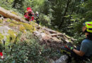 Oö: Rettung einer abgestürzten Mountain-Bikerin aus steilem Gelände bei der Ruine Falkenstein