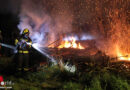 Oö: Brand eines Holzstoßes an einer Baumzeile in Steinhaus