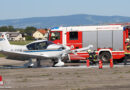Oö: Brand eines Kleinflugzeuges nach der Landung auf Flugplatz in Wels