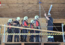 Stmk: Abschnitts-Feuerwehrjugendübung mit Menschenrettung und Absturzsicherung in Steinhaus am Semmering