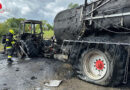 Nö: Vollbrand eines Traktor-Gespanns in Inzersdorf-Getzersdorf