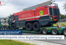 Bayern: Polizeiliche Zwangspause für Flughafenlöschfahrzeug auf Tieflader