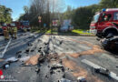 D: Vier Menschen bei Verkehrsunfall bei Odenthal schwer verletzt, Frau vor Ort reanimiert