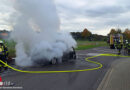 D: Autobrand im Gewerbegebiet von Sonsbeck