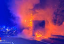 D: Brand eines Sattelaufliegers auf der A 7 bei Fulda