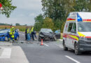Oö: Zwei Verletzte bei Kreuzungsunfall mit Entstehungsbrand in Eberstalzell