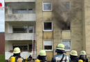 D: Fahrradakkus brennen in einer Wohnung eines Mehrfamilienhauses in Essen → Personenrettung über Leitern
