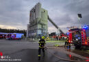 Oö: Anlagenbrand in Betonmischwerk erfordert größeren Feuerwehreinsatz