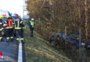 Oö: Abschleppmanöver missglückt → Auto in Hörsching im Waldstück gelandet