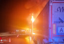 D: Zur richtigen Zeit am richtigen Ort: Feuerwehr Neuss löscht Lkw-Brand auf der A2 bei Hamm mit nagelneuen HLF 20