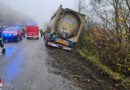 Nö: Bergung eines 42 t Sattelfahrzeuges bei Ernstbrunn