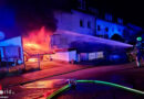 D: Garage neben Wohnhaus in Ratingen in Flammen