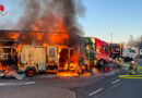 D: Schwerer Fahrzeugbrand auf A2-Raststätte bei Lehrte am 26. Dezember 2025
