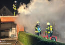 D: Garage brennt in Zeven in voller Ausdehnung