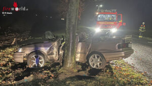 StadeVu1 D: Beim Beschleunigen seitlich gegen Baum geprallt ? zwei lebensgefährlich Verletzte bei Stade