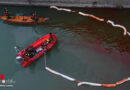 Oö: Öl in der Traun → stundenlanger Einsatz der Feuerwehr im Kraftwerksbereich bei Lambach