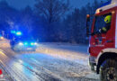 Oö: Pkw-Unfall mit verletzter Person auf winterlicher Fahrbahn in Ort im Innkreis