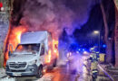 D: Brennender Möbeltransporter in Neuss