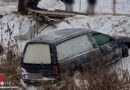 Oö: Bestattungsfahrzeug verunfallt auf schneeglatter B 38 bei Sandl