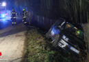 Oö: Autobergung nach Alko-Pkw-Unfall bei Aurach am Hongar