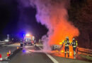 D: Nächtlicher Autobrand auf der BAB 43 bei Sprockhövel